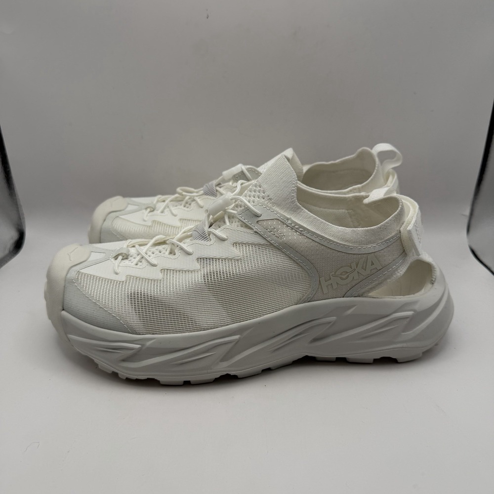 Hoka One One Hopara 2 Sandals Men's 13 D White Trail Water Walking Hiking Shoes